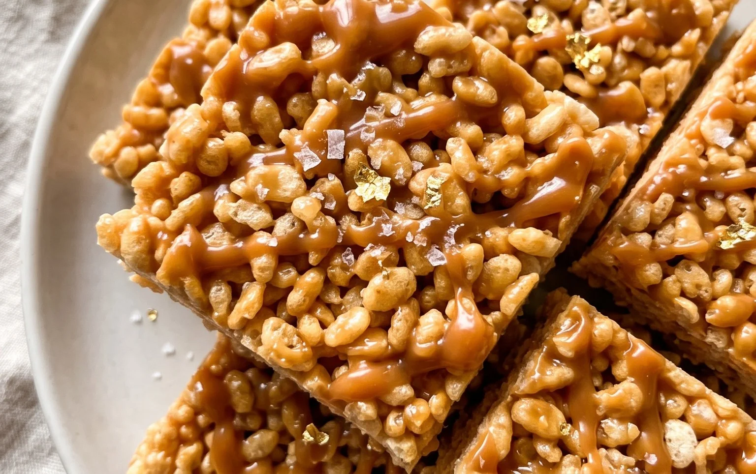 Salted Caramel Rice Krispie Treats