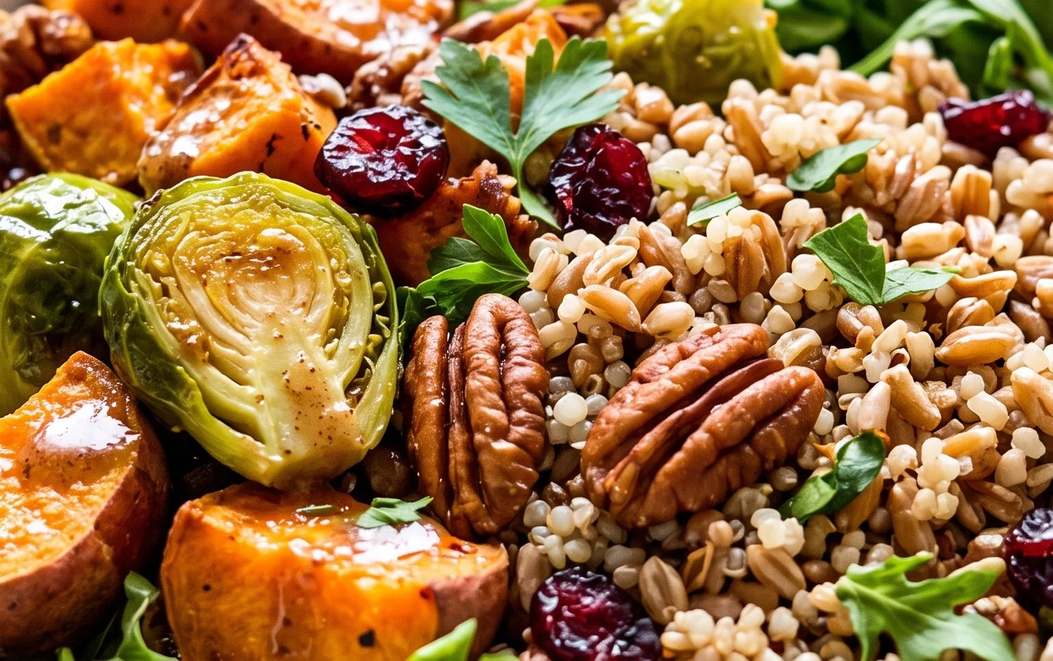 Cozy Autumn Grain Bowls with Maple Cinnamon Vinaigrette