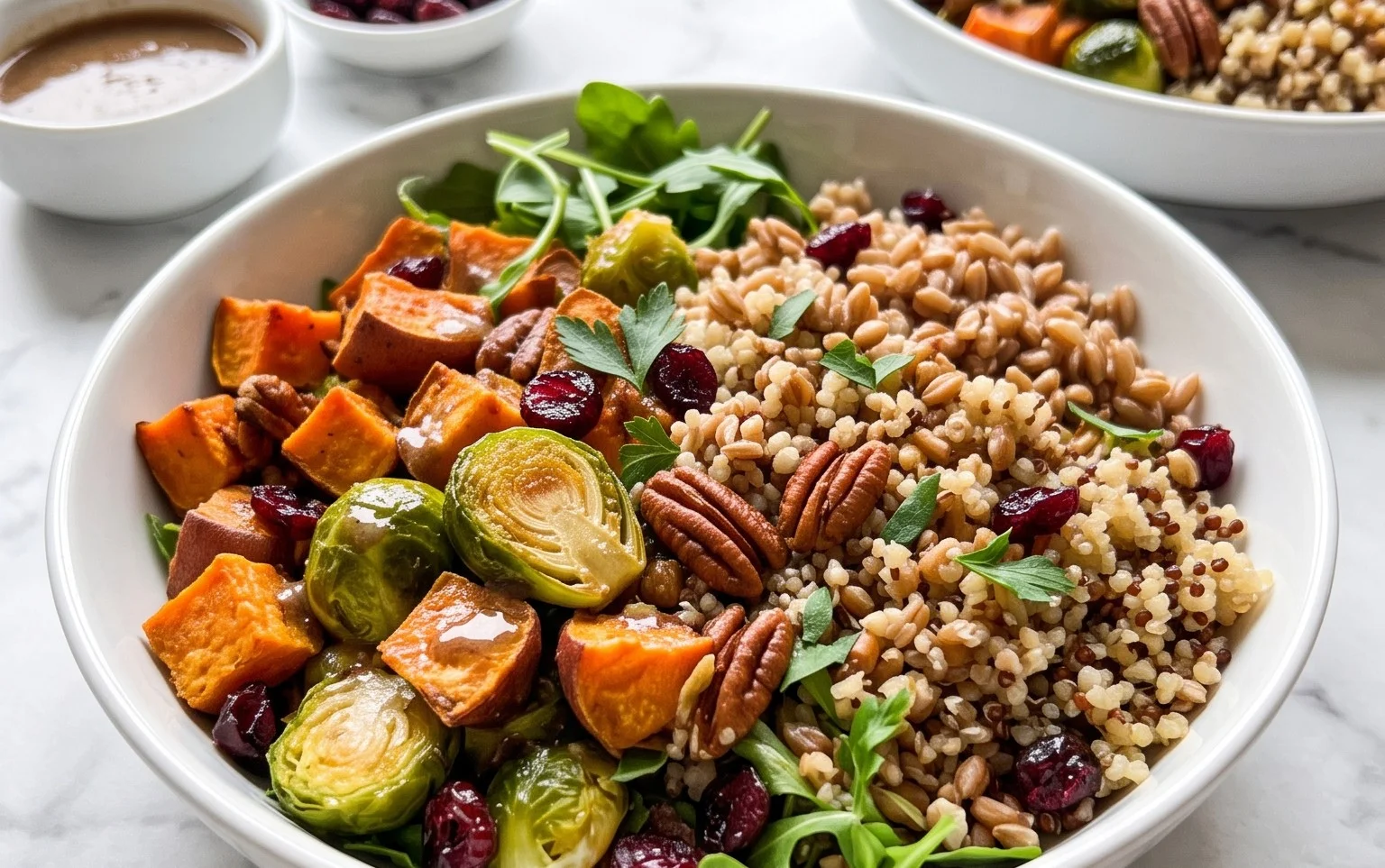 Cozy Autumn Grain Bowls Maple Cinnamon Vinaigrette